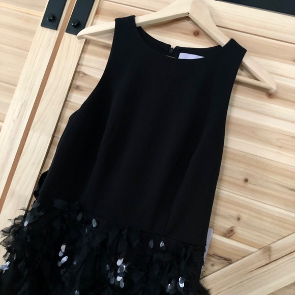 NWT JS Collections Black Ruffle Evening Gown 4 - Picture 5 of 14